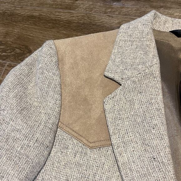 VINTAGE Pendelton Mens Blazer Tan 40 Virgin Wool Western Sports Coat Jacket USA - Picture 11 of 16